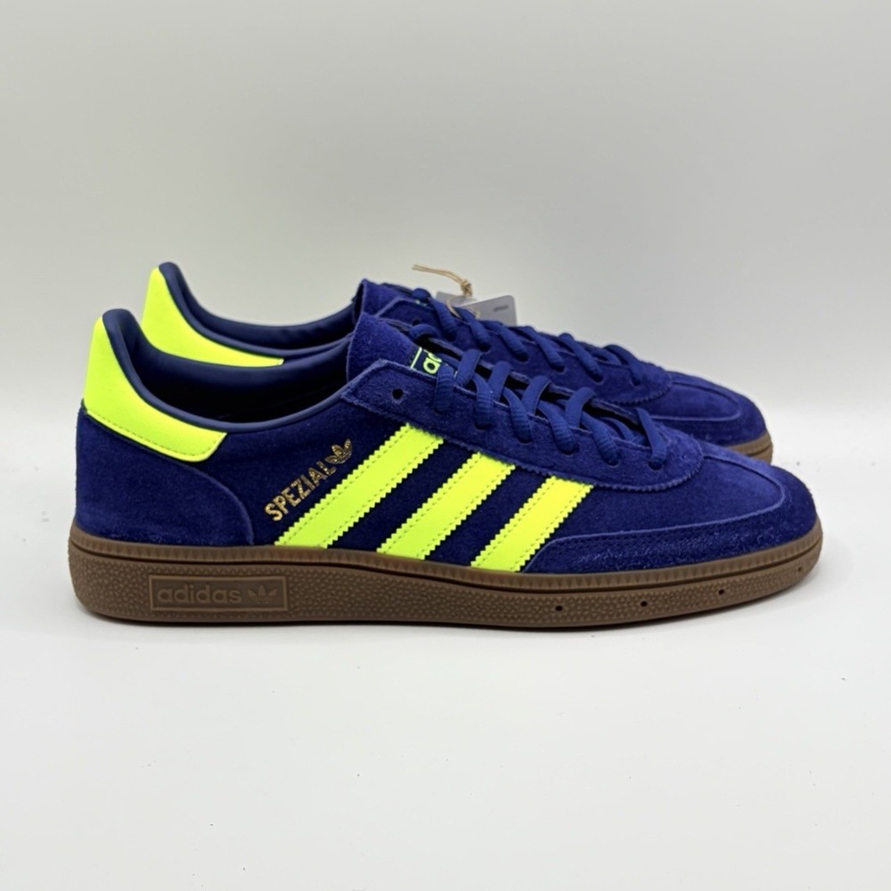 adidas Handball Spezial Victory Blue/Solar Yellow Suede Low Top Sneakers JR3845